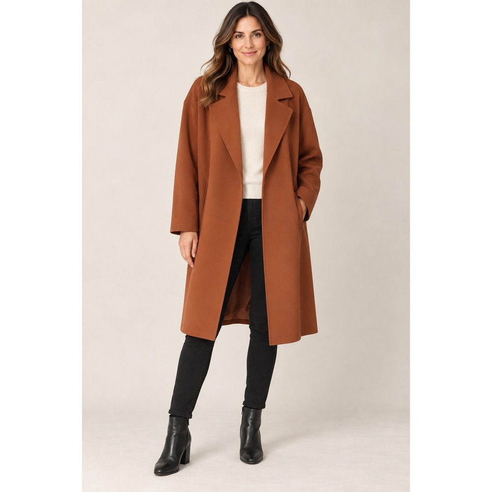 Bernardo Women Jacket Size 2XL Brown Capsule Wardrobe Quiet Luxury Office